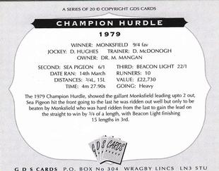 2000 GDS Cards Champion Hurdle #1979 Monksfield Back